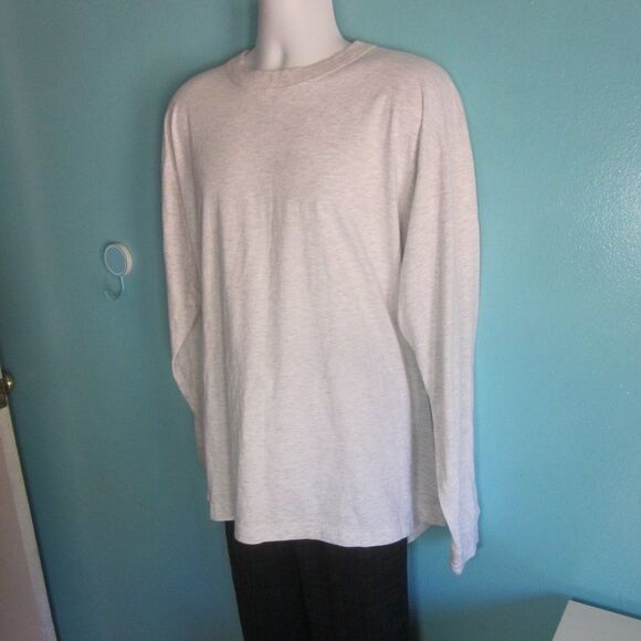 Blaklader Mens Light Gray Cotton Long Sleeve Work Tee Size XXL 52" Chest - Picture 5 of 10